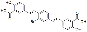 1-BROMO-2,5-BIS(3-CARBOXY-4-HYDROXYSTYRYL)BENZENE Struktur