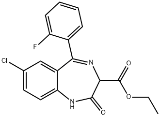 ロフラゼプ酸エチル 化学構造式
