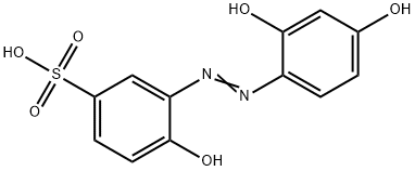 3-(2,4-dihydroxyphenylazo)-4-hydroxybenzenesulphonic acid 结构式