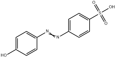 4-[(4-羟基苯基)二氮烯基]苯磺酸 结构式