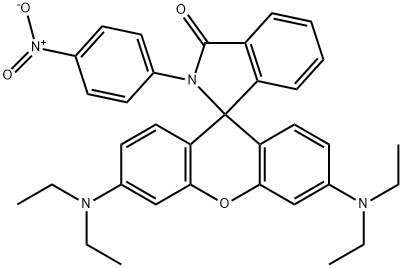 3',6'-ビス(ジエチルアミノ)-2-(4-ニトロフェニル)スピロ[イソインドール-1,9'-キサンテン]-3-オン 化学構造式
