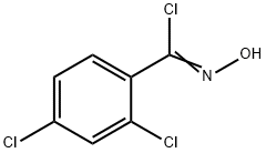 2,4-ジクロロ-N-ヒドロキシベンゼンカルボキシイミドイルクロリド 化学構造式