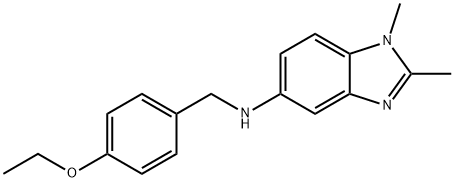 (1,2-DIMETHYL-1H-BENZOIMIDAZOL-5-YL)-(4-ETHOXY-BENZYL)-AMINE Structure