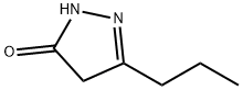 3-プロピル-2-ピラゾリン-5-オン 化学構造式