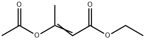 3-アセチルオキシ-2-ブテン酸エチル 化学構造式