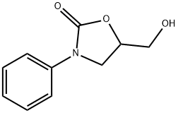 5-(ヒドロキシメチル)-3-フェニル-2-オキサゾリジノン 化学構造式