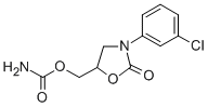 3-(m-Chlorophenyl)-2-oxo-5-oxazolidinylmethyl=carbamate Structure