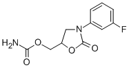 3-(m-Fluorophenyl)-2-oxo-5-oxazolidinylmethyl=carbamate Structure