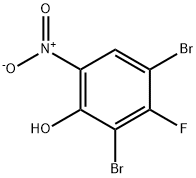2,4 -二溴-3 -氟-6 -硝基苯酚, 2924-30-3, 结构式