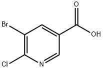 5-ブロモ-6-クロロニコチン酸 化学構造式