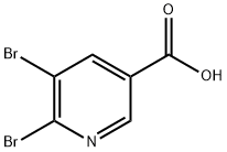5,6-ジブロモピリジン-3-カルボン酸 化学構造式