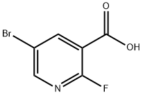 5-ブロモ-2-フルオロピリジン-3-カルボン酸 化学構造式