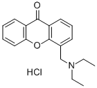 Xanthen-9-one, 4-(diethylamino)methyl-, hydrochloride Structure