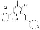 6-(o-Chlorophenyl)-4-methyl-2-(2-morpholinoethyl)-3(2H)-pyridazinone h ydrochloride Structure