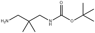 N-(tert-ブトキシカルボニル)-2,2-ジメチル-1,3-プロパンジアミン 化学構造式