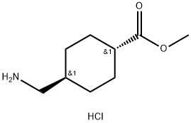 trans-4-(アミノメチル)シクロヘキサンカルボン酸メチル塩酸塩 化学構造式