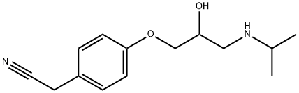 2-[4-[(2RS)-2-HYDROXY-3[(1-METHYLETHYL)AMINO]PROPOXY]PHENYL]ACETONITRILE 化学構造式
