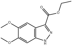 ETHYL 5,6-DIMETHOXY-1H-INDAZOLE-3-CARBOXYLATE Structure