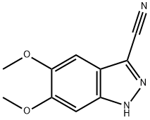 5,6-二甲氧基-3-氰基-1H-吲唑,29281-09-2,结构式