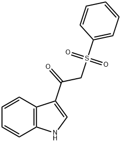 1-(1H-吲哚-3-基)-2-(苯磺酰基)乙烷-1-酮, 292855-52-8, 结构式