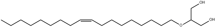 2-[(9Z)-9-オクタデセニルオキシ]-1,3-プロパンジオール 化学構造式