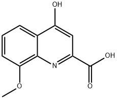 4-ヒドロキシ-8-メトキシ-2-キノリンカルボン酸 化学構造式