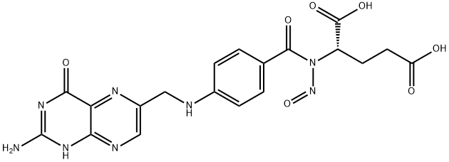 N-ニトロソ-N-プテロイル-L-グルタミン酸 化学構造式