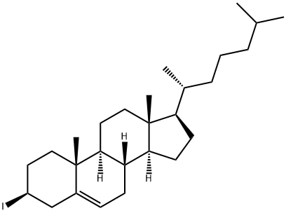 3β-ヨードコレスタ-5-エン 化学構造式