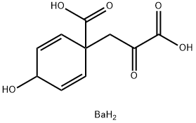 1-CARBOXY-4-HYDROXY-ALPHA-OXO-2,5-CYCLOHEXADIENE-1-PROPANOIC ACID BARIUM SALT Structure