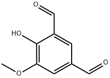 4-ヒドロキシ-5-メトキシ-1,3-ベンゼンジカルボアルデヒド 化学構造式