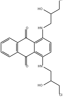 1,4-bis[(3-chloro-2-hydroxypropyl)amino]anthraquinone Struktur