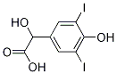 3,5-ジヨード-4-ヒドロキシマンデル酸 化学構造式