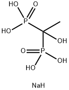 1-Hydroxyethanediphosphonic acid sodium salt Struktur