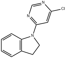 1-(6-Chloro-4-pyrimidinyl)indoline Struktur