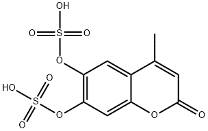 4-METHYL-6,7-BIS(SULFOXY)-2H-1-BENZOPYRAN-2-ONE DISODIUM SALT TRIHYDRATE Structure