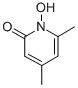 1-ヒドロキシ-4,6-ジメチルピリジン-2(1H)-オン 化学構造式