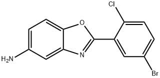 2-(5-溴-2-氯苯基)-1,3-苯并恶唑-5-胺,293737-86-7,结构式