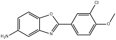 2-(3-氯-4-甲氧基苯基)苯并[D]噁唑-5-胺 结构式