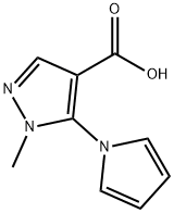 1-メチル-5-(1H-ピロール-1-イル)-1H-ピラゾール-4-カルボン酸 化学構造式