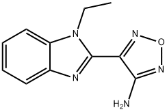 4-(1-エチル-1H-ベンズイミダゾール-2-イル)-1,2,5-オキサジアゾール-3-アミン 化学構造式