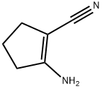 1-アミノ-2-シアノ-1-シクロペンテン 化学構造式