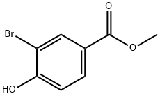 3-ブロモ-4-ヒドロキシ安息香酸メチル 化学構造式
