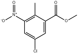 5-CHLORO-2-METHYL-3-NITRO-BENZOIC ACID METHYL ESTER Struktur