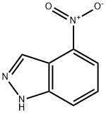 4-ニトロ-1H-インダゾール 化学構造式