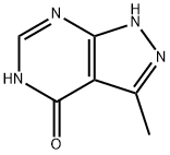3-甲基-1H-吡唑并[3,4-D]嘧啶-4-醇, 2942-47-4, 结构式
