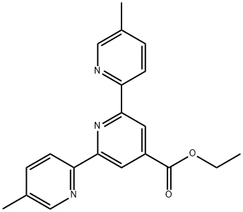 2,6-ビス(5-メチル-2-ピリジル)ピリジン-4-カルボン酸エチル 化学構造式