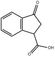 3-オキソインダン-1-カルボン酸 化学構造式