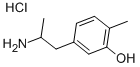 alpha,4-Dimethyl-3-hydroxyphenethylamine hydrochloride Struktur