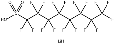 十七氟-1-辛烷磺酸锂 结构式