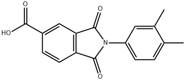 2-(3,4-DIMETHYL-PHENYL)-1,3-DIOXO-2,3-DIHYDRO-1H-ISOINDOLE-5-CARBOXYLIC ACID Structure